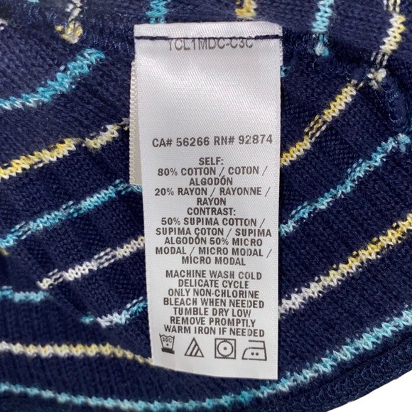 SPLENDID Blue & Yellow Striped Racerback Tank Top - Picture 4 of 9